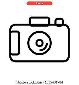 camera icon isolated sign symbol vector illustration - high quality black style vector icons
