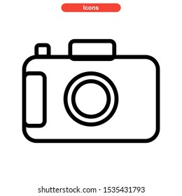 camera icon isolated sign symbol vector illustration - high quality black style vector icons
