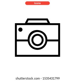 camera icon isolated sign symbol vector illustration - high quality black style vector icons
