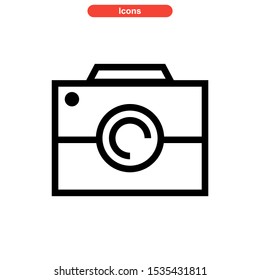 camera icon isolated sign symbol vector illustration - high quality black style vector icons
