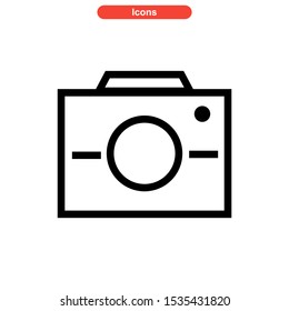 camera icon isolated sign symbol vector illustration - high quality black style vector icons
