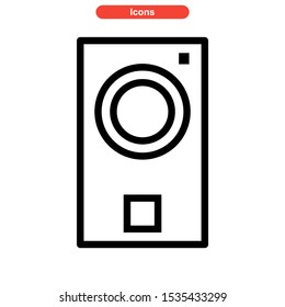 camera icon isolated sign symbol vector illustration - high quality black style vector icons
