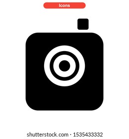 camera icon isolated sign symbol vector illustration - high quality black style vector icons
