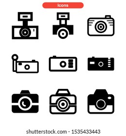 camera icon isolated sign symbol vector illustration - high quality black style vector icons
