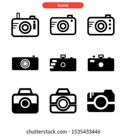 camera icon isolated sign symbol vector illustration - high quality black style vector icons
