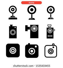 camera icon isolated sign symbol vector illustration - high quality black style vector icons
