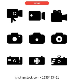 camera icon isolated sign symbol vector illustration - high quality black style vector icons
