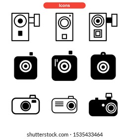 camera icon isolated sign symbol vector illustration - high quality black style vector icons
