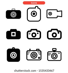 camera icon isolated sign symbol vector illustration - high quality black style vector icons
