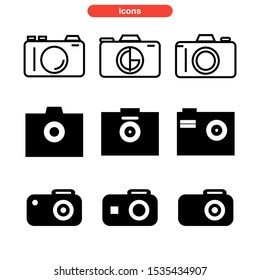 camera icon isolated sign symbol vector illustration - Collection of high quality black style vector icons
