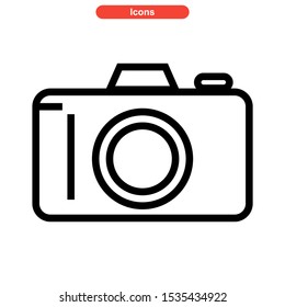 camera icon isolated sign symbol vector illustration - high quality black style vector icons
