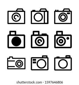 camera icon isolated sign symbol vector illustration - Collection of high quality black style vector icons
