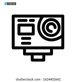 camera icon isolated sign symbol vector illustration - high quality black style vector icons
