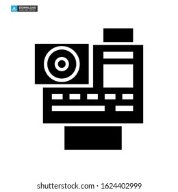 camera icon isolated sign symbol vector illustration - high quality black style vector icons
