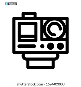 camera icon isolated sign symbol vector illustration - high quality black style vector icons
