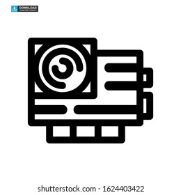 camera icon isolated sign symbol vector illustration - high quality black style vector icons
