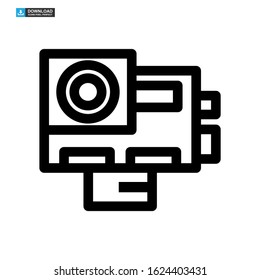 camera icon isolated sign symbol vector illustration - high quality black style vector icons
