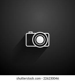 Camera icon isolated vector