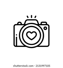   camera icon, isolated wedding outline icon with white background, perfect for website, blog, logo, graphic design, social media, UI, mobile app, EPS 10 vector illustration