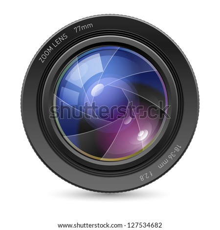 Camera icon Lens. Illustration on white background