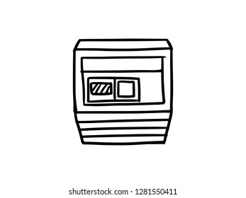 camera icon, line art design, camera vector illustration