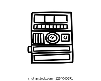 camera icon, line art design, camera vector illustration, hand drawn