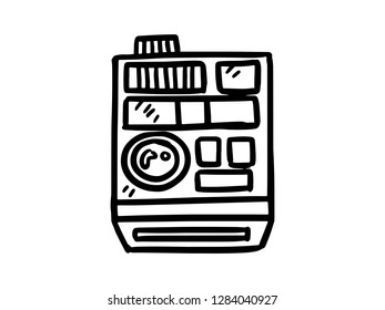 camera icon, line art design, camera vector illustration, hand drawn