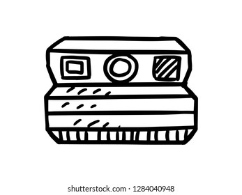 camera icon, line art design, camera vector illustration, hand drawn