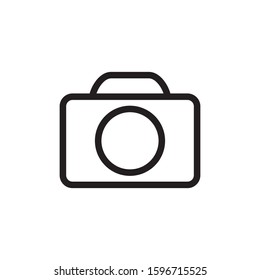 camera icon, line art design