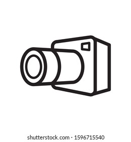 camera icon, line art design