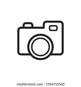 camera icon, line art design