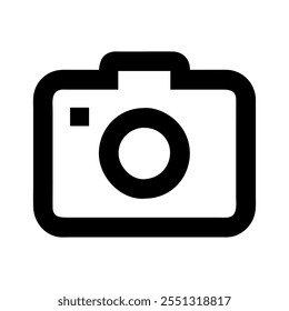 Camera icon. Camera line art icon. flat illustration of vector icon on white background