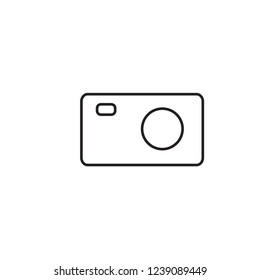 camera icon line art style
