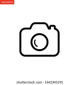 camera icon line art style vector