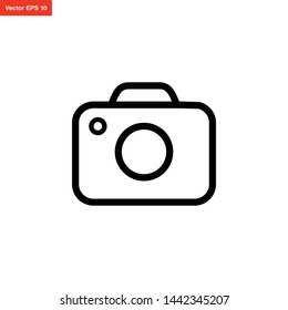 camera icon line art style vector