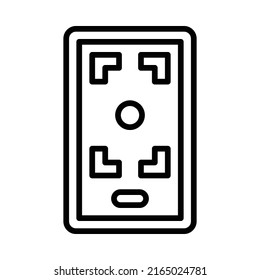 Icono de cámara. Diseño De Estilo De Arte De Línea Aislado En Fondo Blanco