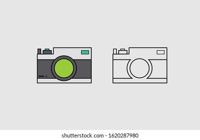 Camera icon line and color