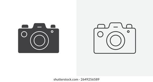 Ícone da câmera Linha gráficos ilustração