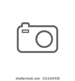 Camera icon line photo symbol