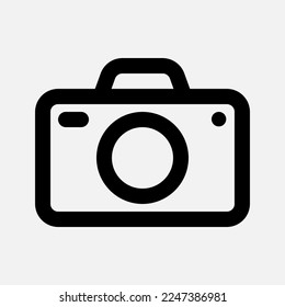 Camera icon in line style about multimedia, use for website mobile app presentation
