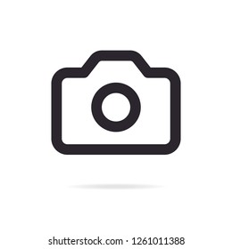Camera icon line style isolated on white background for website, photography logo, mobile app design, ui. pohotocamera symbol. Vector EPS10