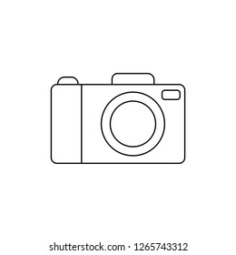 Camera Icon in line style. Camera symbol for your web site design, logo, app, UI. Vector illustration.