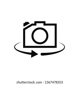camera icon line style vector