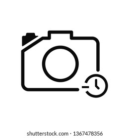 camera icon line style vector