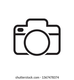 camera icon line style vector