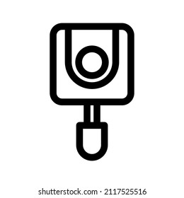 Camera icon line style with white background. useful for design web, logo, app, UI, vector illustration, and other