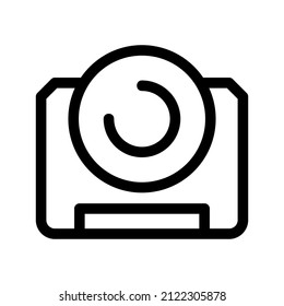 Camera icon line style with white background. useful for design web, logo, app, UI, vector illustration, and other