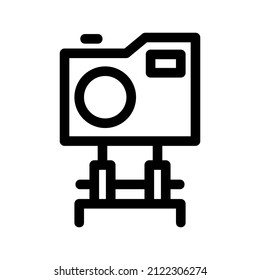Camera icon line style with white background. useful for design web, logo, app, UI, vector illustration, and other