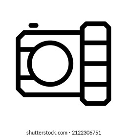 Camera icon line style with white background. useful for design web, logo, app, UI, vector illustration, and other
