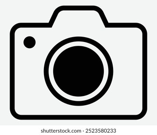 Camera Icon. Camera line Symbol. Camera Icon Silhouette. Photography Camera Symbol Outline Icon.